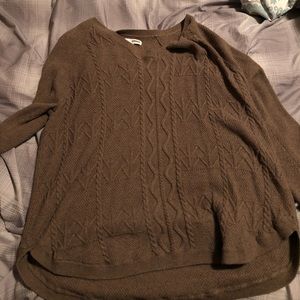 Comfy, brown sweater.